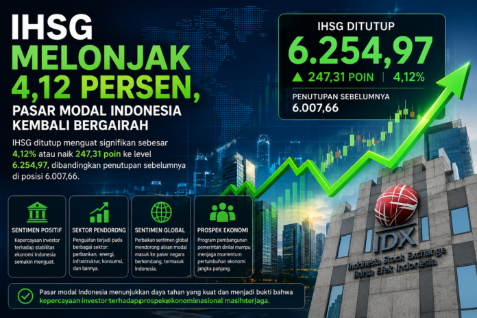 Indeks Saham Gabungan Menguat 4,12 Persen, Sinyal Positif bagi Perekonomian Indonesia