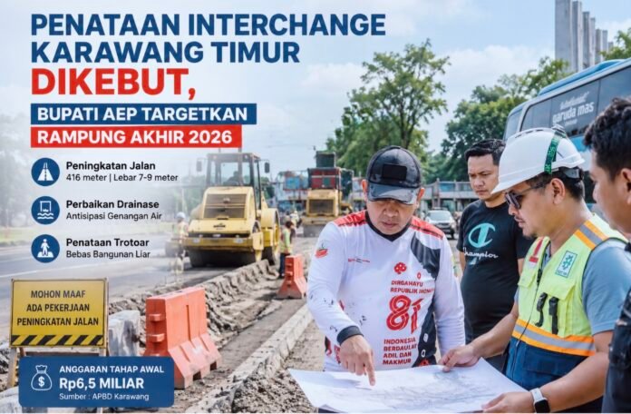 Penataan Interchange Karawang Timur Dikebut, Bupati Aep Targetkan Rampung Akhir 2026